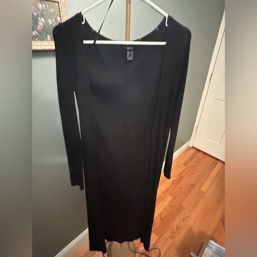 Black ribbed coat